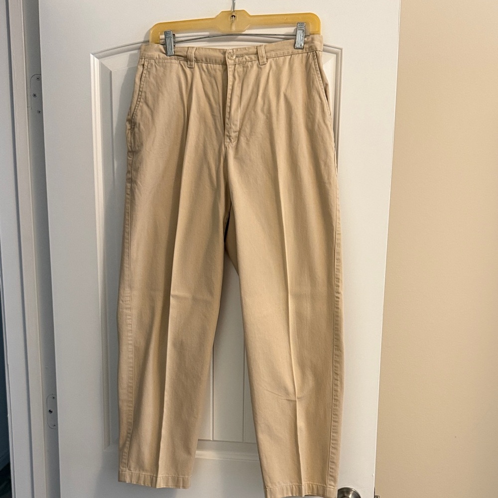 Covington Light Beige Straight-Leg Trousers